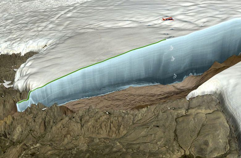 Подо льдами Гренландии находится огромный кратер, оставленный метеоритом