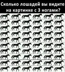 Разминка для глаз Сколько лошадей с 3 ногами Вы насчитали? г. Москва, Комсомольская площадь,…