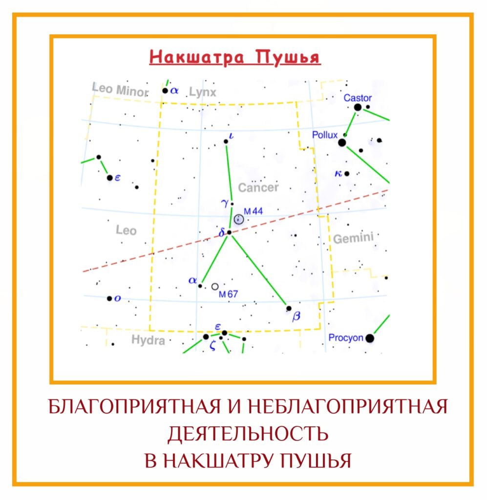 БЛАГОПРИЯТНАЯ И НЕБЛАГОПРИЯТНАЯ ДЕЯТЕЛЬНОСТЬ В НАКШАТРУ ПУШЬЯ Благоприятная деятельность Вечеринки, празднования, художественные или творческие…