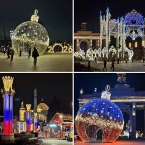 Новогодние декорации на ВДНХ Фото: kary_noss