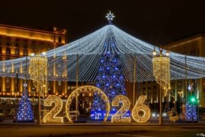 Новогодняя ёлочка на Лубянской площади Фото: Валерий Тихомиров